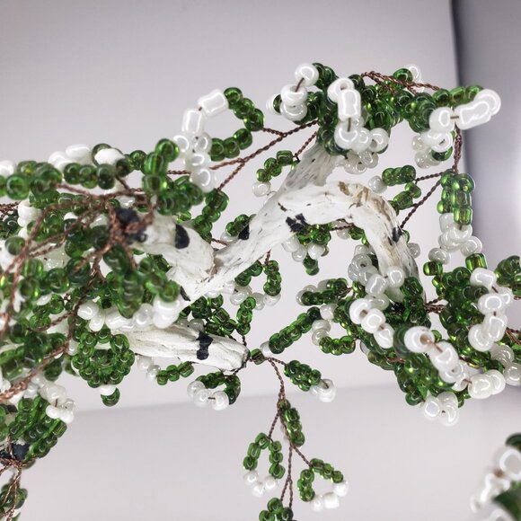 Vintage Seed Bead Tree Beaded Handmade 13" - Picture 10 of 12